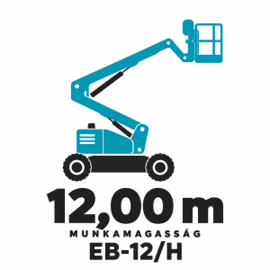 EB-12/H személyemelő piktogram – 12,00 m munkamagasság