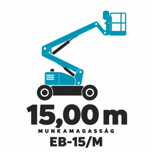 EB-15/M személyemelő piktogram – 15,00 m munkamagasság