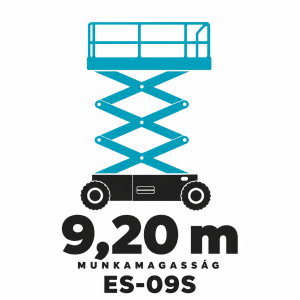 ES-09S személyemelő piktogram – 9,20 m munkamagasság