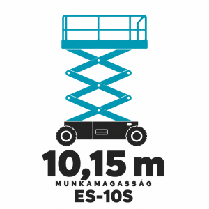 ES-10S személyemelő piktogram – 10,15 m munkamagasság
