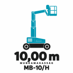 MB-10/H személyemelő piktogram – 10,00 m munkamagasság