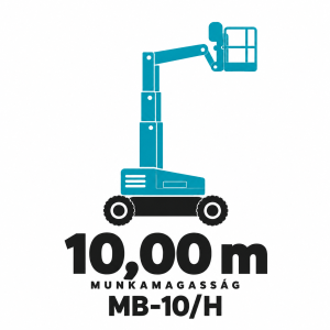 MB-10/H személyemelő piktogram – 10,00 m munkamagasság
