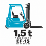 EF-15 - 1.5 t teherbírású elektromos targonca EF-15 targonca piktogram – 1,5 t teherbírás