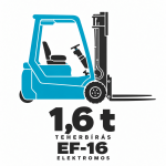 EF-16 - 1.6 t teherbírású elektromos targonca EF-16 targonca piktogram – 1,6 t teherbírás