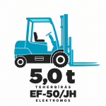 EF-50/JH - 5 t teherbírású elektromos targonca EF-50/JH targonca piktogram – 5,0 t teherbírás