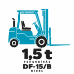 DF-15/B - 1.5 t teherbírású dízel üzemű targonca DF-15/B targonca piktogram – 1,5 t teherbírás