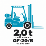 GF-20/B - 2 t teherbírású gázüzemű targonca GF-20/B targonca piktogram – 2,0 t teherbírás